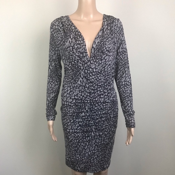 TART‎ Women's S Gray Stretch Faux Wrap Drape Dress - Picture 1 of 8